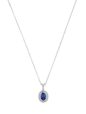 Necklace Pendant 14K 1.33ct Tanzanite & Diamond