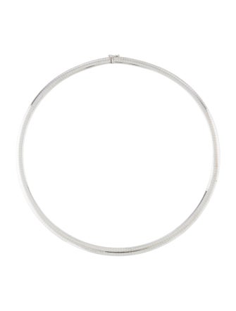 Necklace 14K Convex Omega Link Collar Necklace