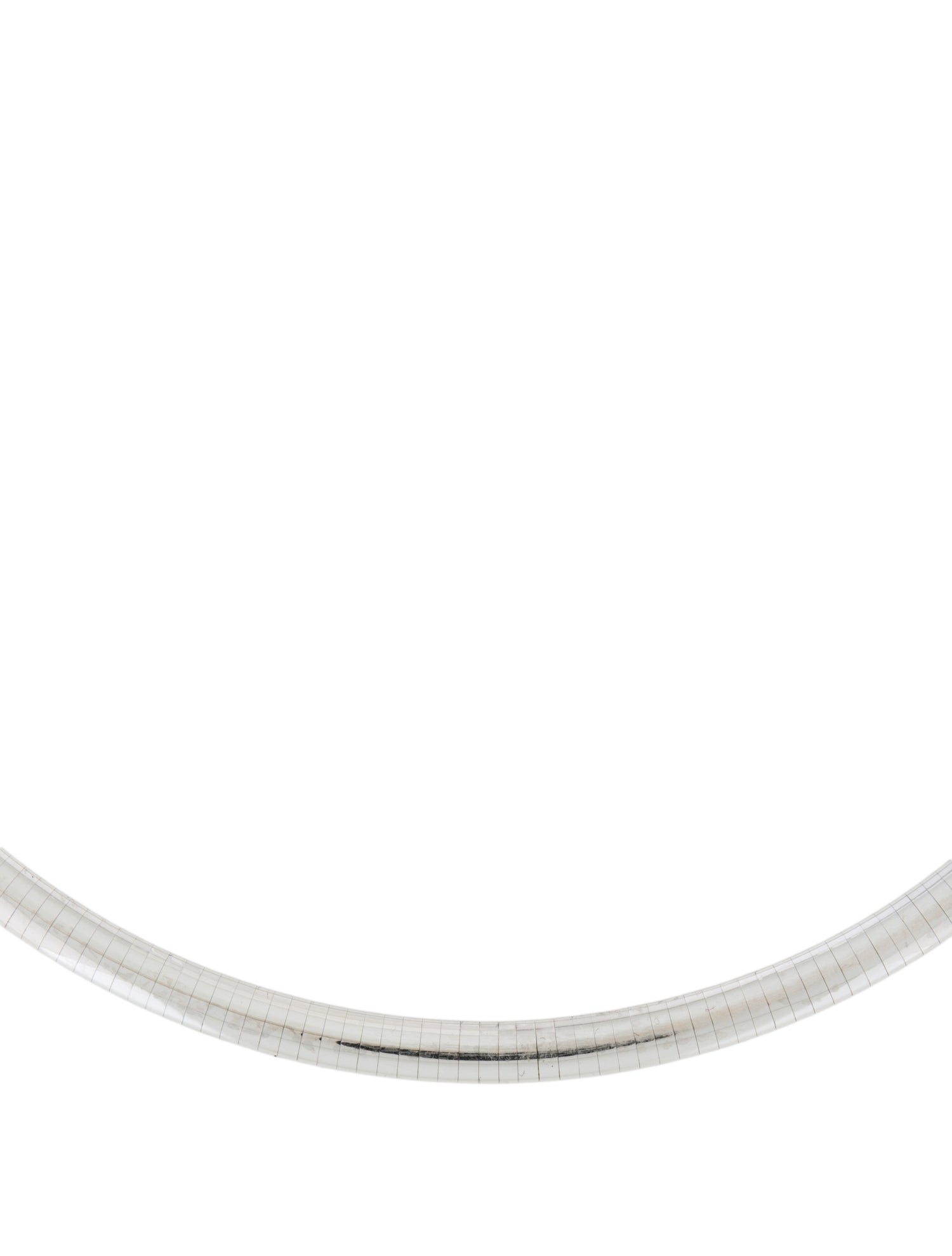 Necklace 14K Convex Omega Link Collar Necklace