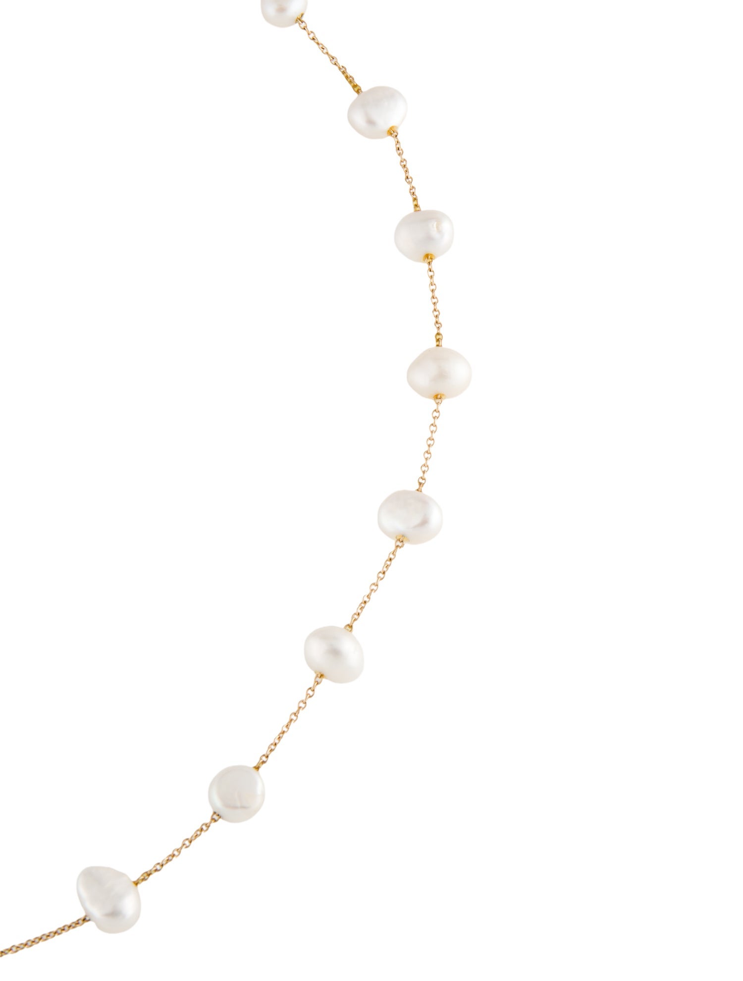 Necklace 14K Pearl Station Necklace