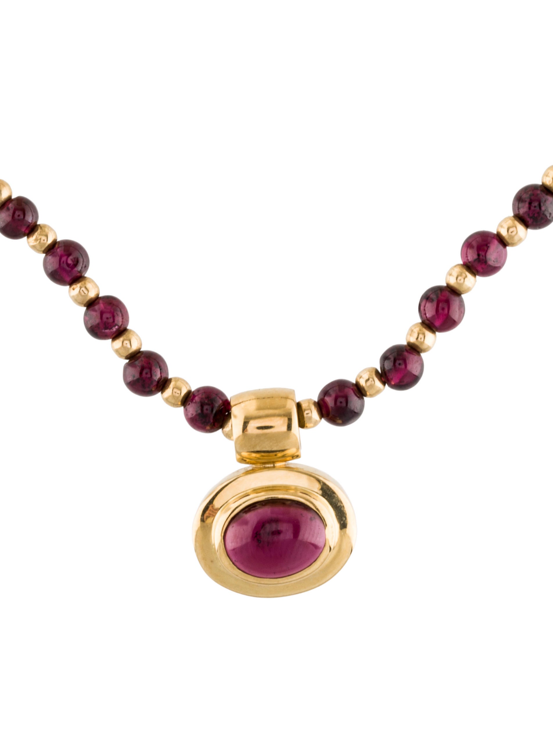 18K Bead & Pendant Necklace Necklaces NECKL28510 The RealReal