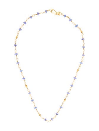 Necklace 22K Tanzanite Bead Strand Necklace