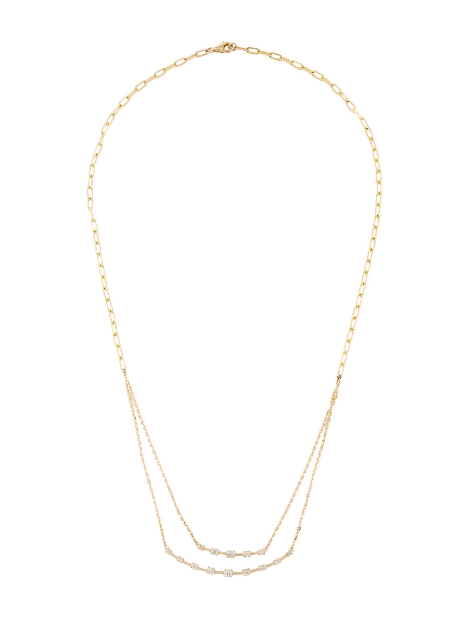 Necklace 14K Diamond Double Strand Necklace
