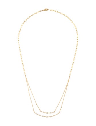 Necklace 14K Diamond Double Strand Necklace