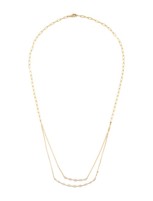 Necklace 14K Diamond Double Strand Necklace