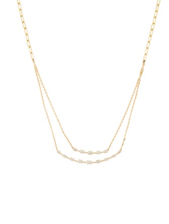 Necklace 14K Diamond Double Strand Necklace
