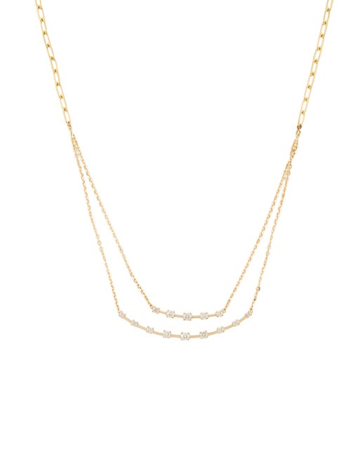 Necklace 14K Diamond Double Strand Necklace