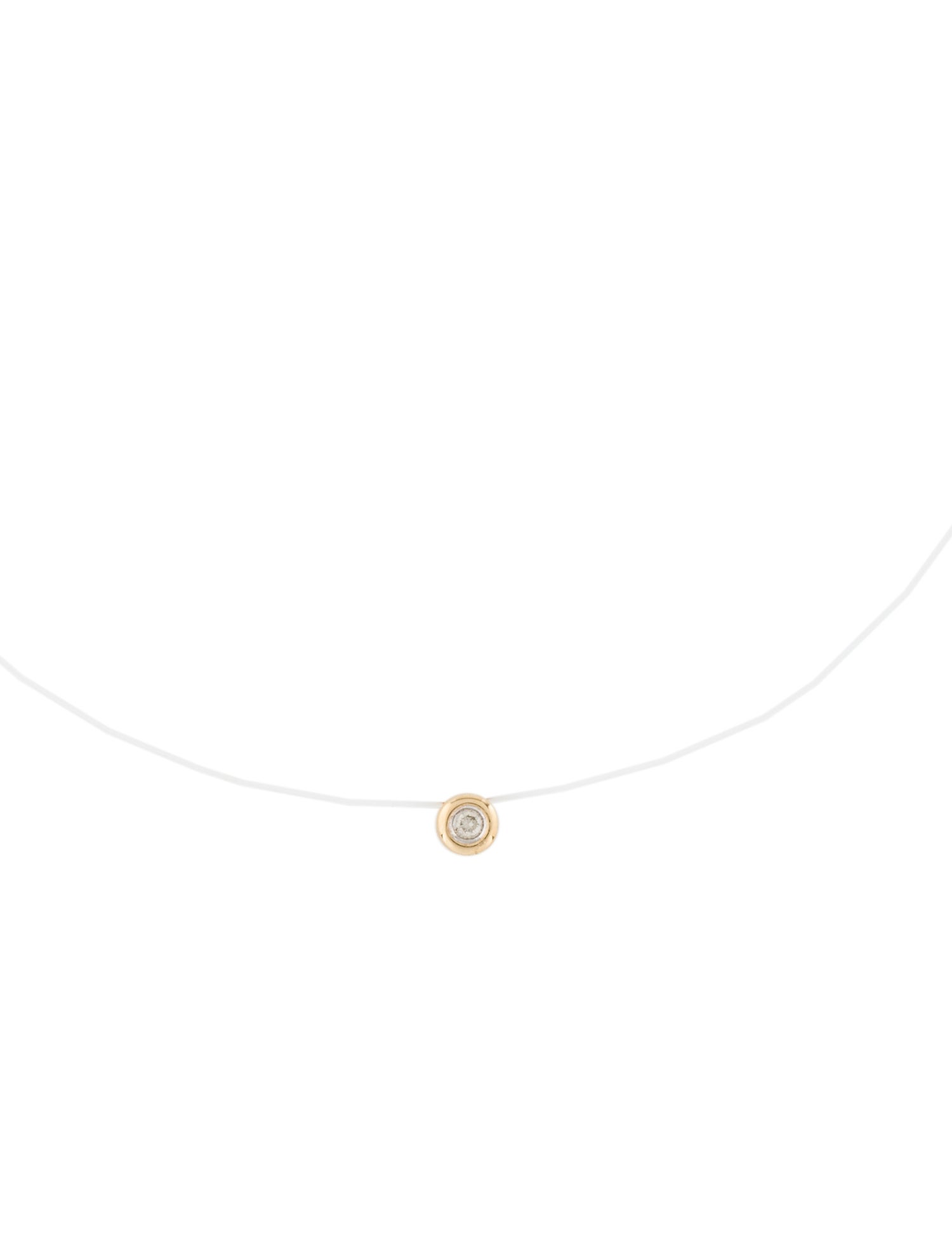 Necklace 14K Diamond Floating Pendant