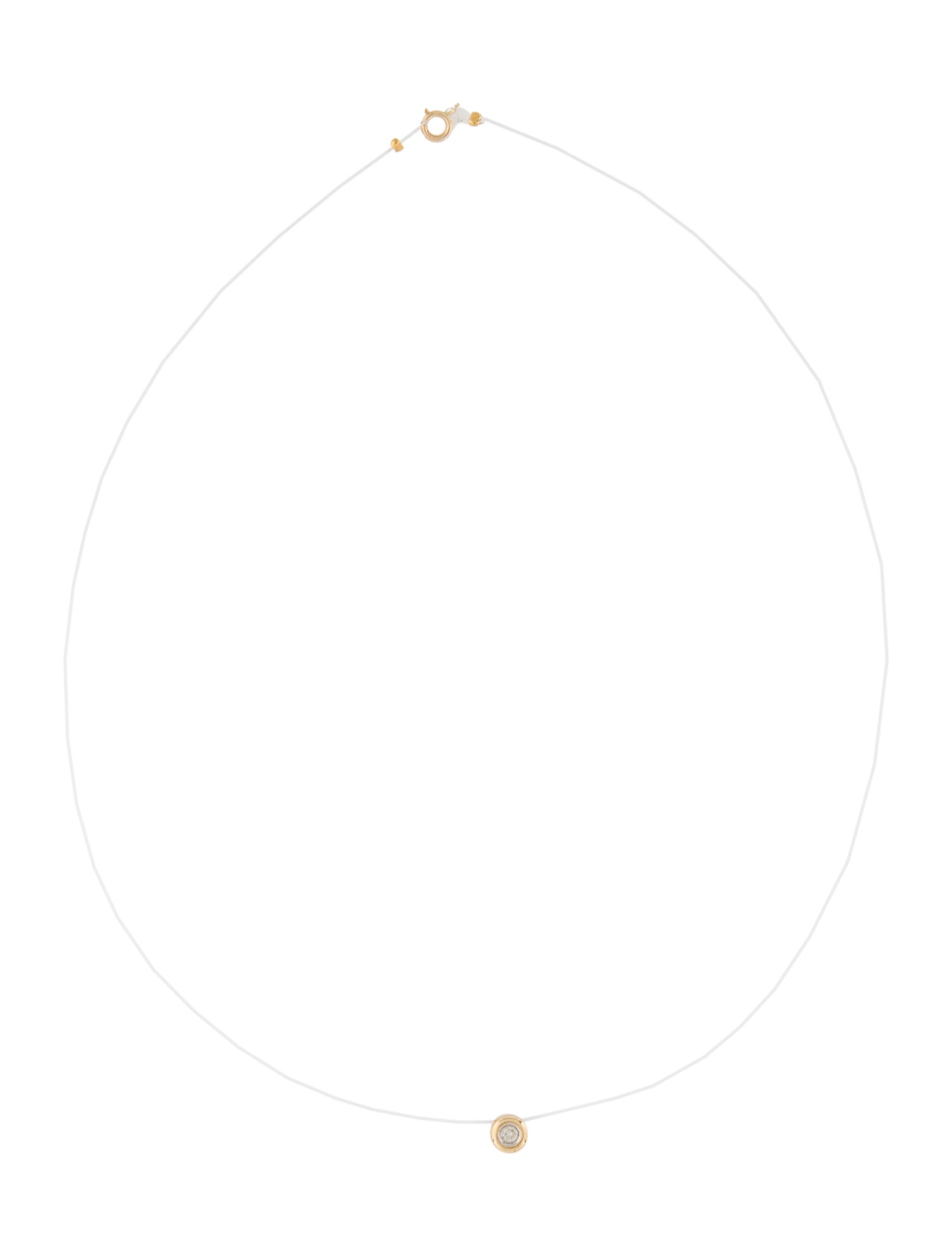 Necklace 14K Diamond Floating Pendant