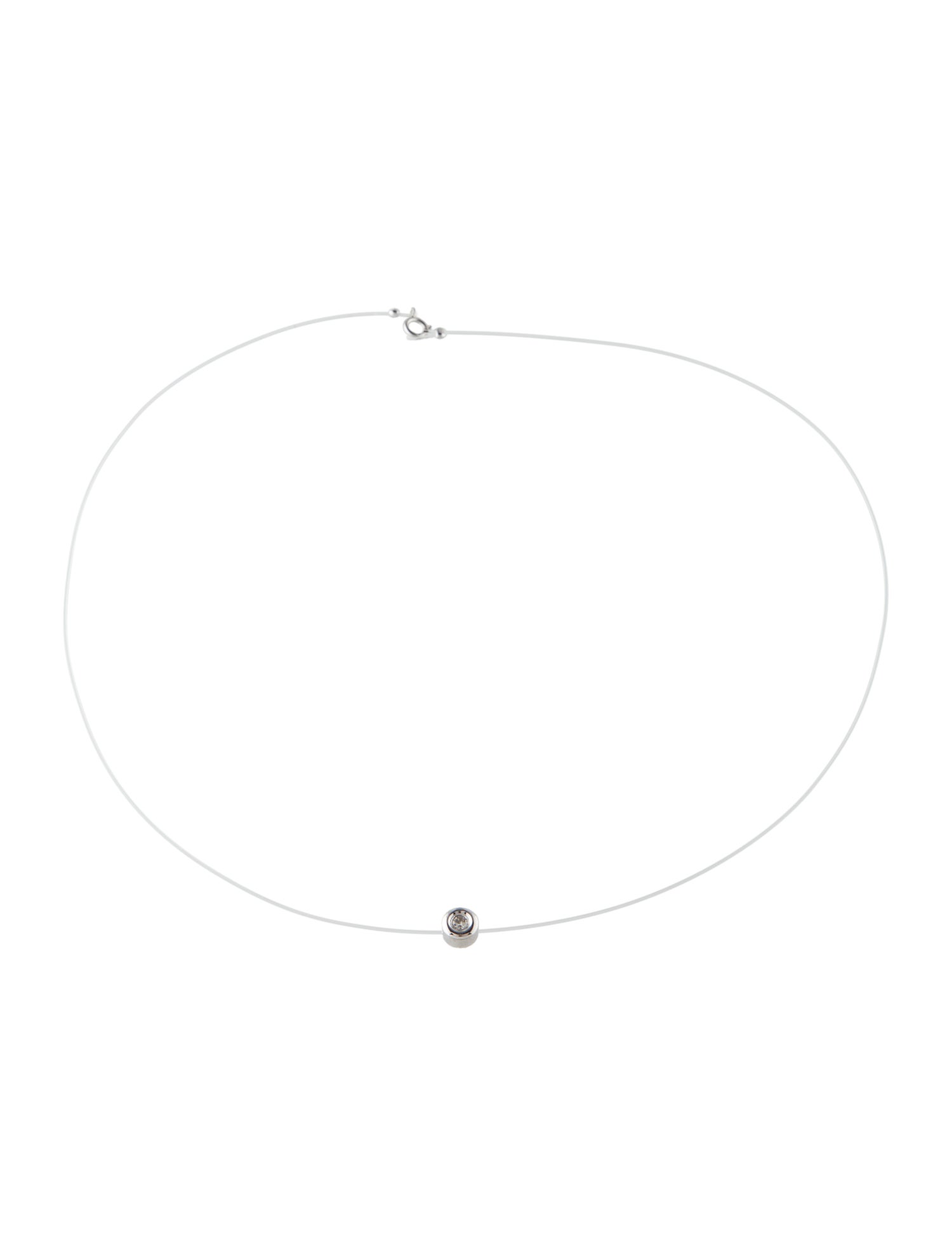 Necklace 14K Diamond Floating Pendant