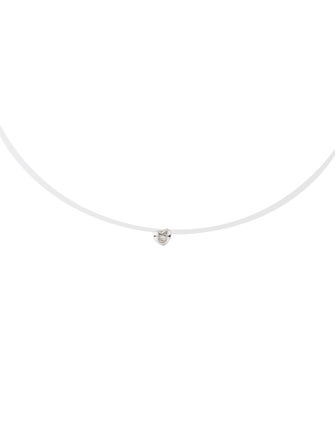 Necklace 14K Diamond Heart Floating