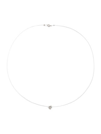 Necklace 14K Diamond Heart Floating