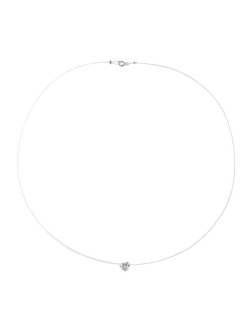 Necklace 14K Diamond Heart Floating