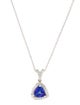 Necklace 1.84ct Tanzanite & Diamond Pendant Necklace