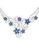 Necklace 18K Sapphire & Diamond Statement Necklace
