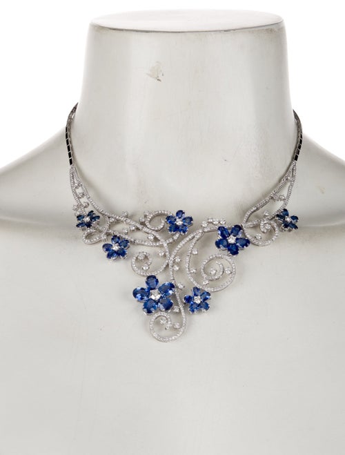 Necklace 18K Sapphire & Diamond Statement Necklace