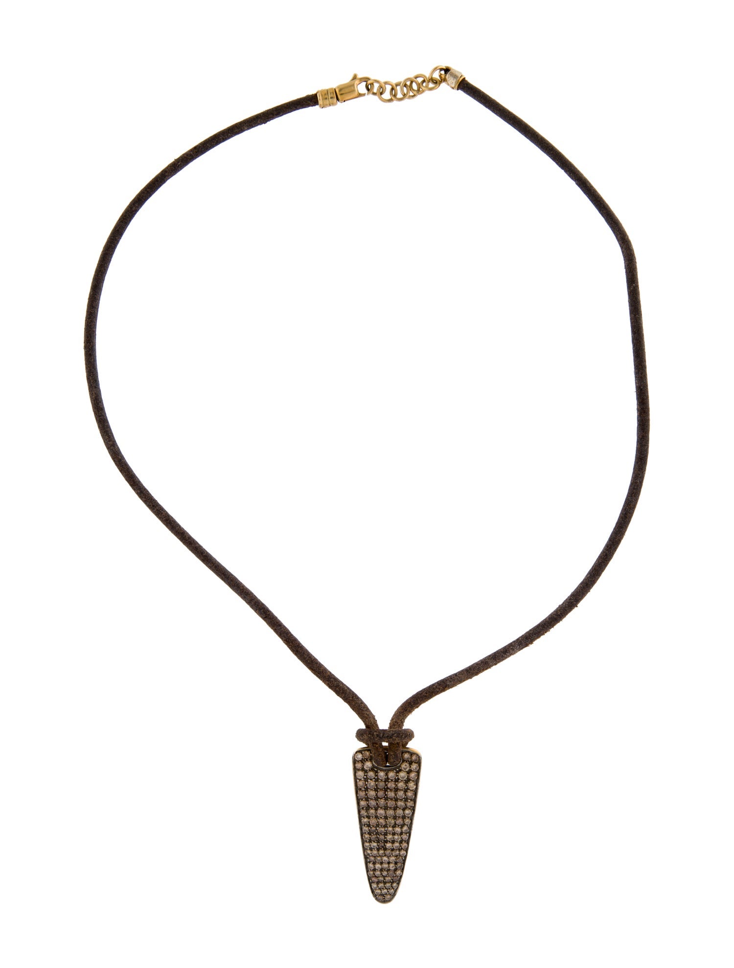 Necklace 18K 2.40ctw Diamond Arrowhead Pendant Necklace