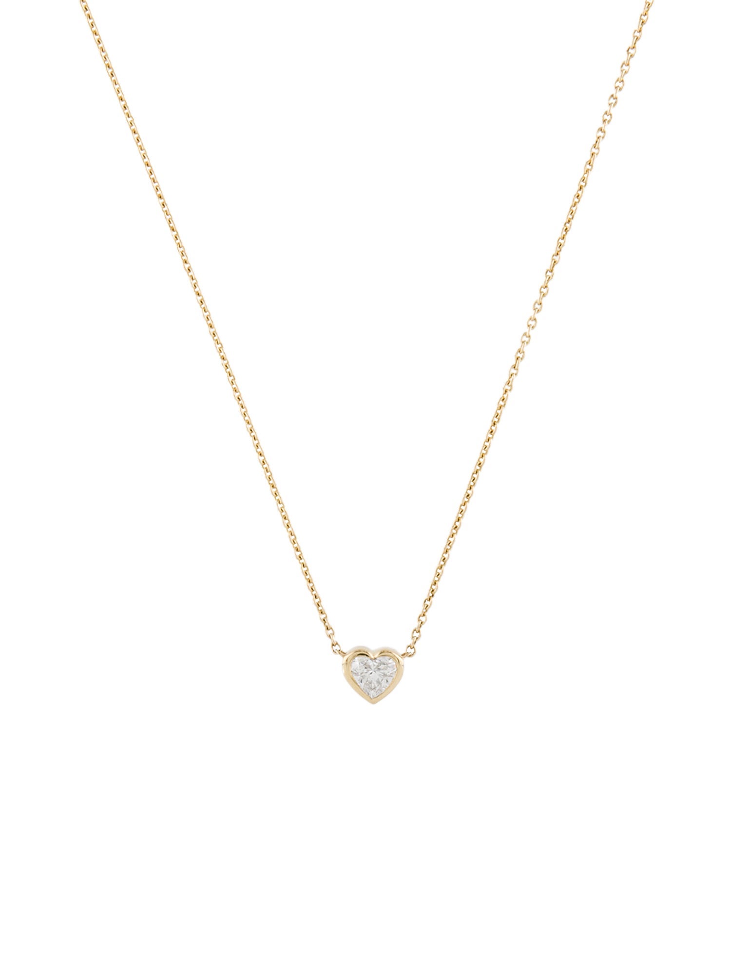 Necklace 14K Diamond Heart Pendant Necklace