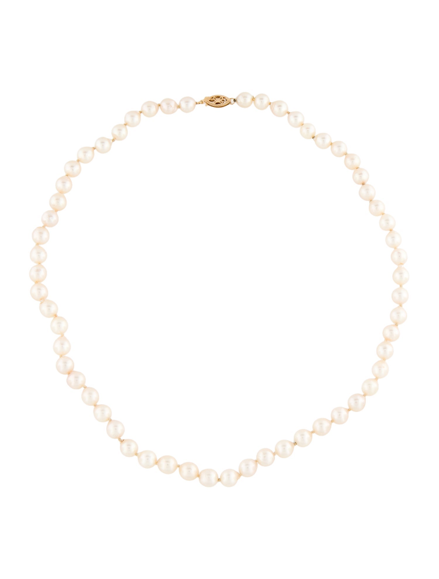 Necklace 14K Pearl Strand Necklace