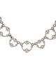 Necklace 18K 3.09ctw Diamond Textured Circles Link