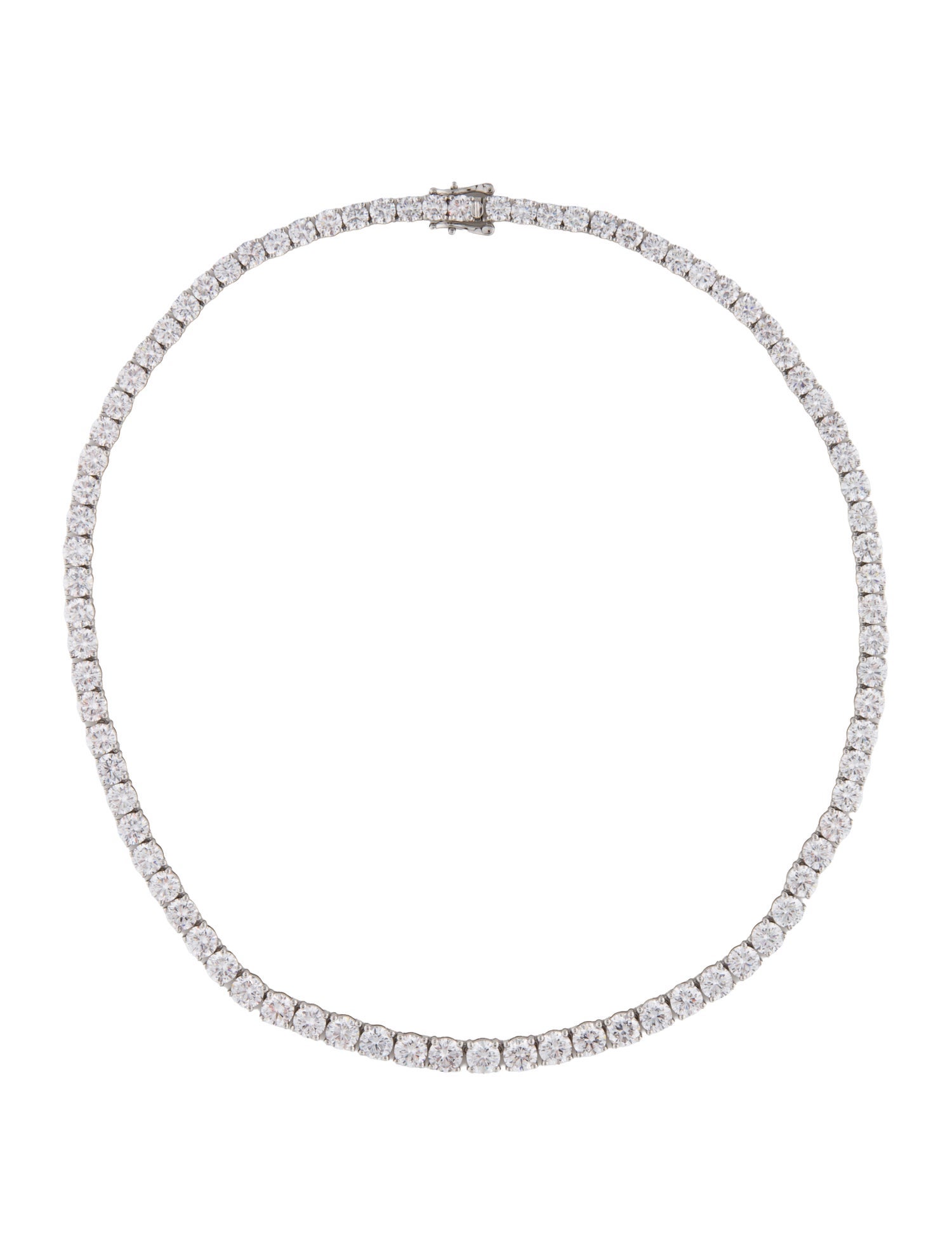 Necklace Platinum 27.61ctw Lab-Grown Diamond Collar Necklace