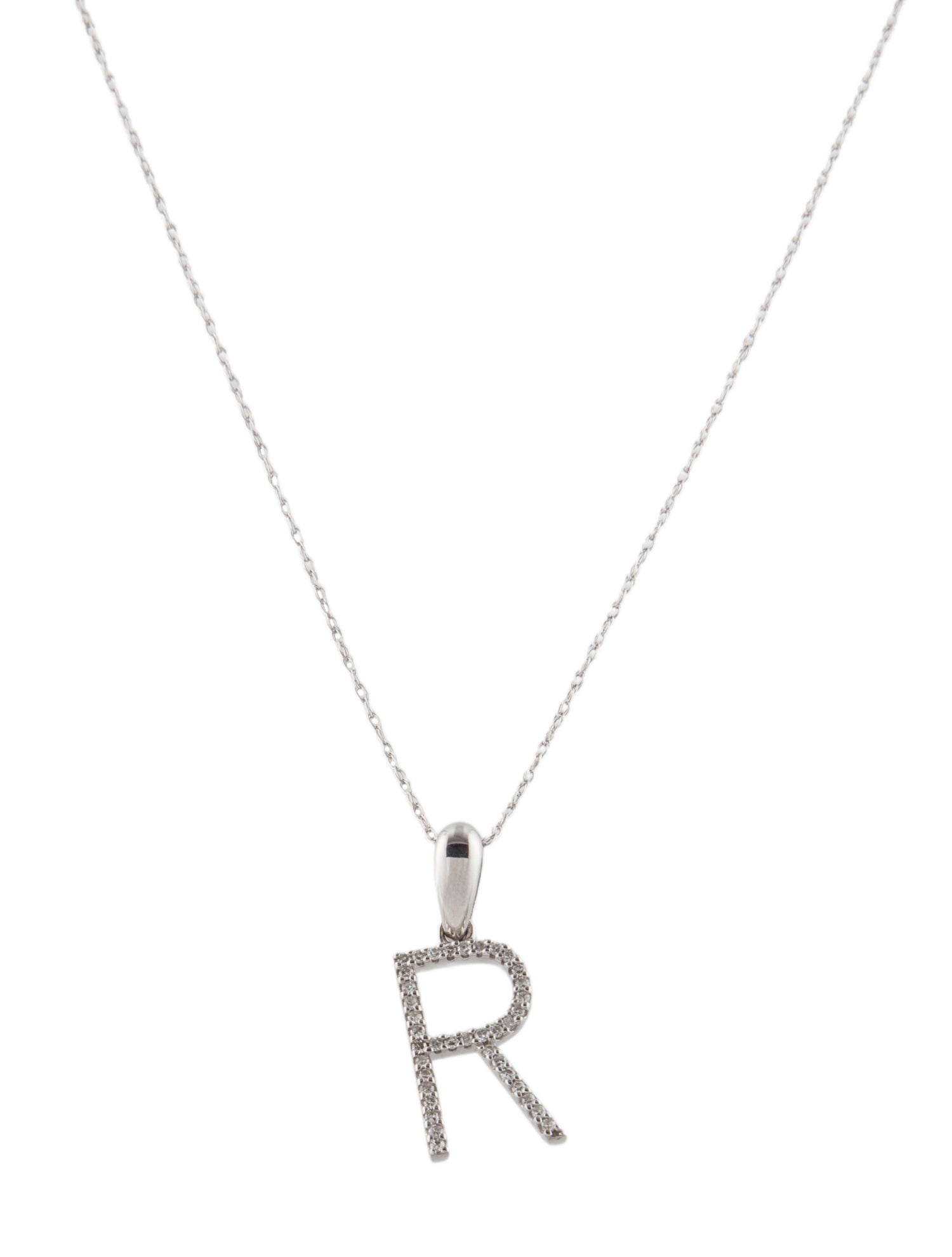 Necklace Sabrina Designs 14K Diamond 'R' Pendant Necklace