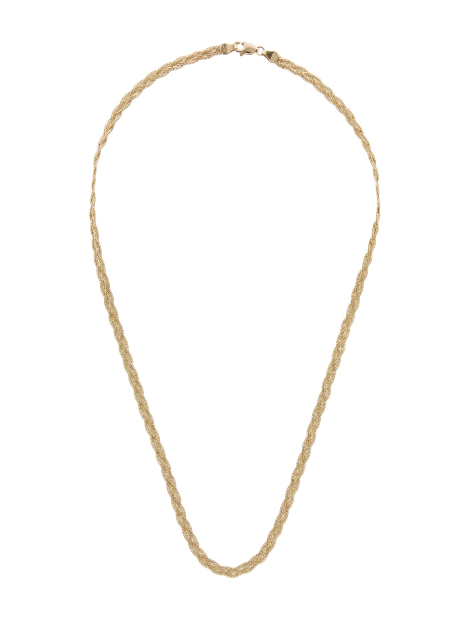 Necklace 14K Braided Chain Necklace