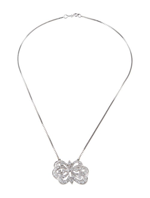 Necklace 1.81ctw Diamond Flower Pendant