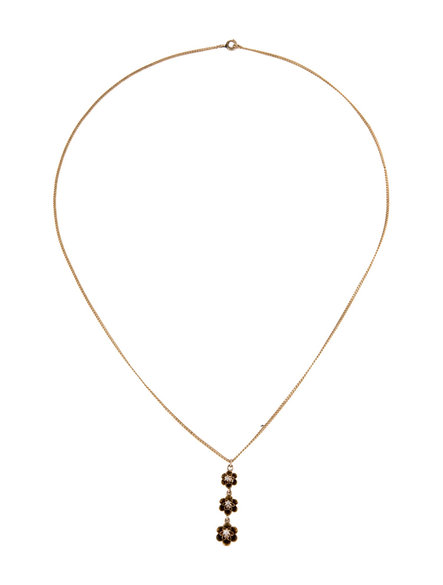Necklace 14K S Link Chain Pendant Necklace