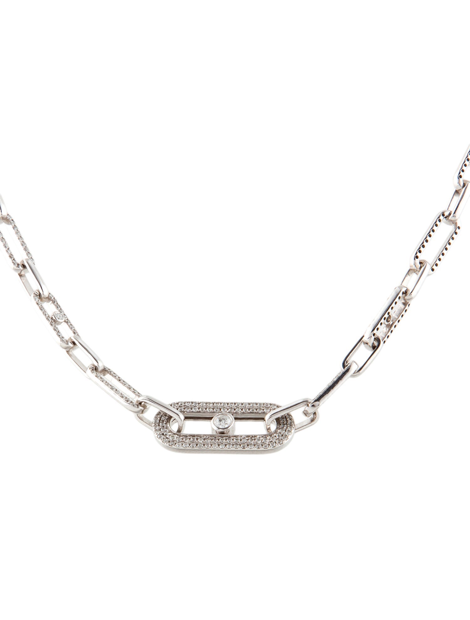 Necklace 14K 2.00ctw Diamond Paperclip Chain Necklace