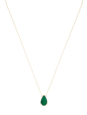 Necklace 18K Emerald Pendant Necklace