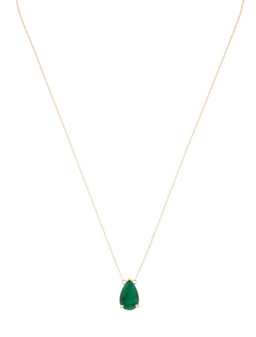 Necklace 18K Emerald Pendant Necklace