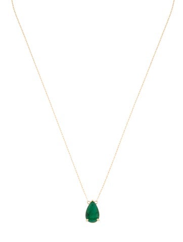 Necklace Pendant 18K Emerald