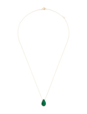 Necklace 18K Emerald Pendant Necklace