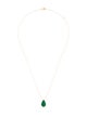 Necklace 18K Emerald Pendant Necklace