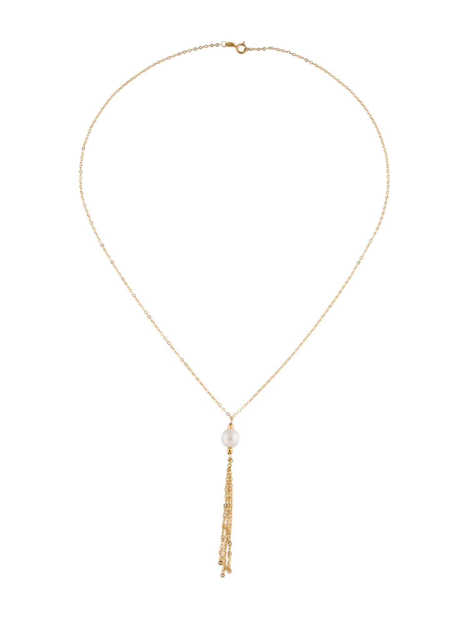 Necklace 14K Pearl Lavalier Tassel
