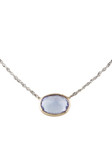 Necklace Chain 14K Diamond Tanzanite & Station