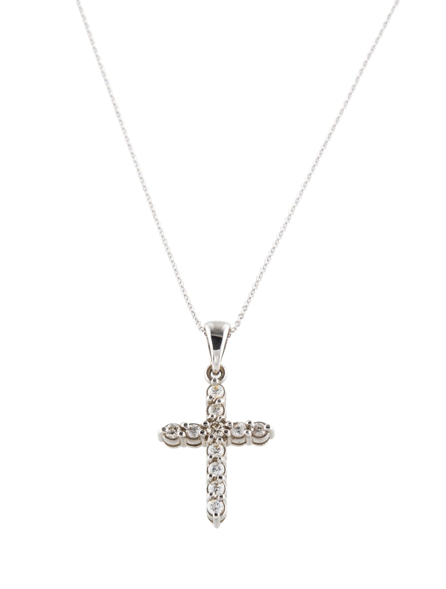 Necklace 14K Diamond Cross Pendant