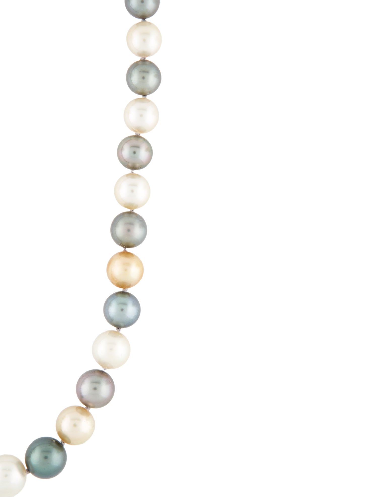 Necklace 18K Multi-Color Pearl Bead Strand