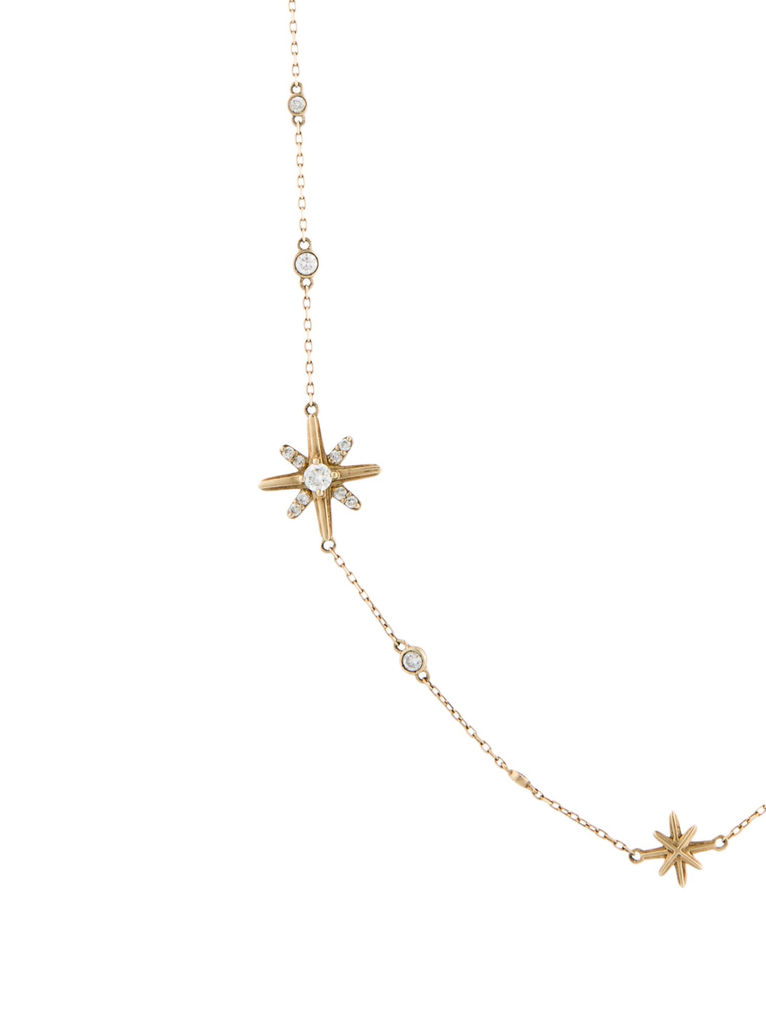 Necklace 10K 1.71ctw Diamond Star Station