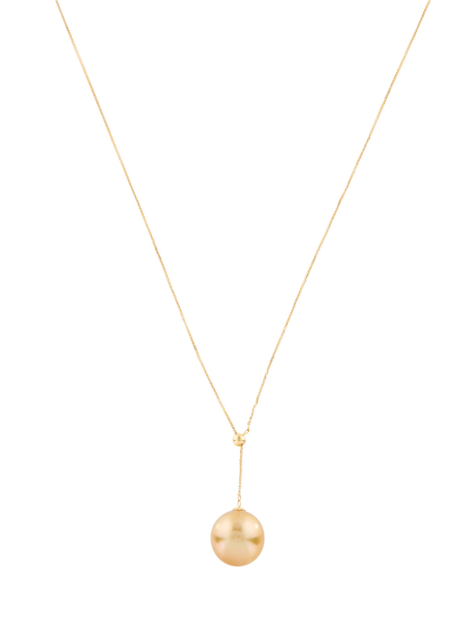 Necklace 18K Single Pearl Drop Pendant