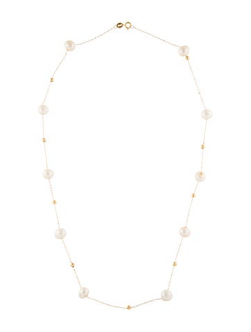 Necklace Station 18K Pearl 6.5-7.5mm
