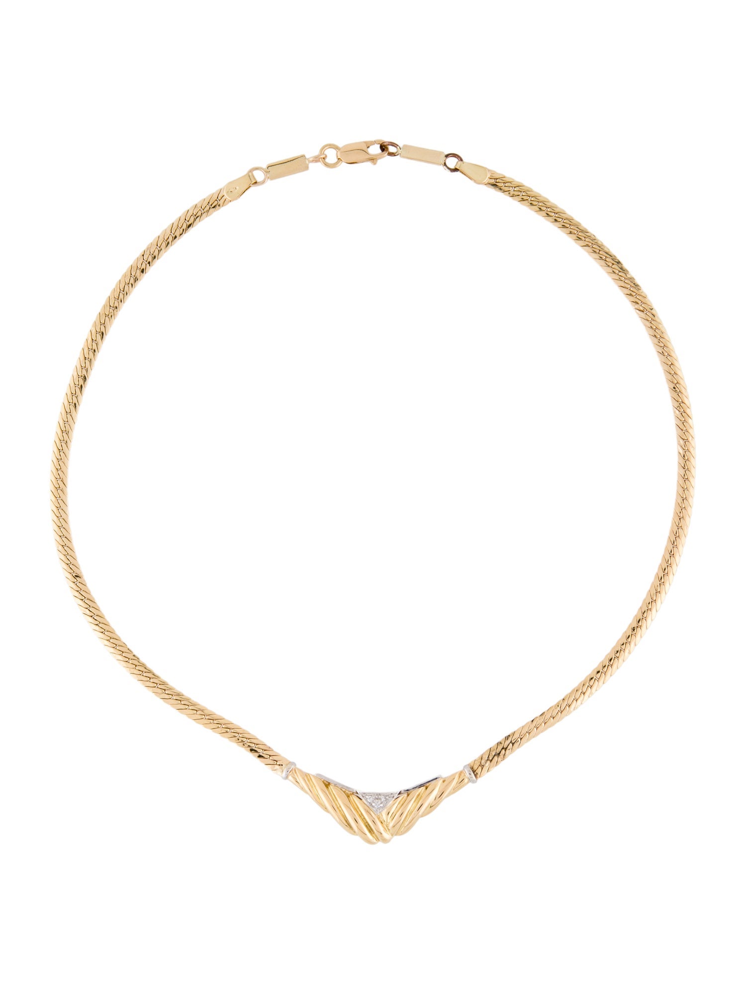 Necklace 18K Diamond Collar Necklace w/ Enhancement Hardware