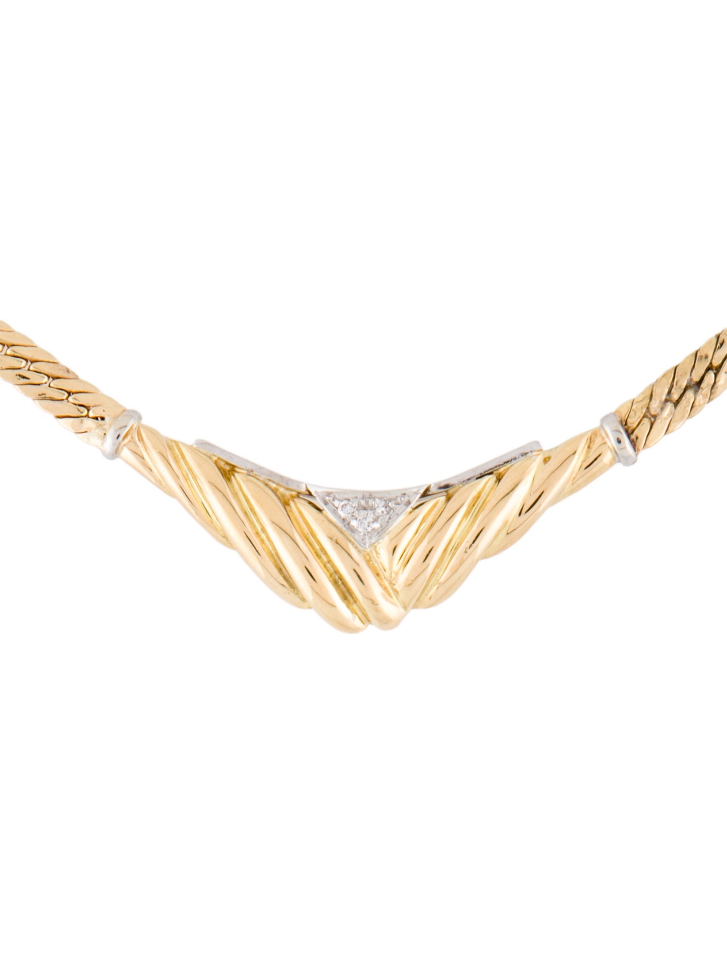 Necklace 18K Diamond Collar Necklace w/ Enhancement Hardware