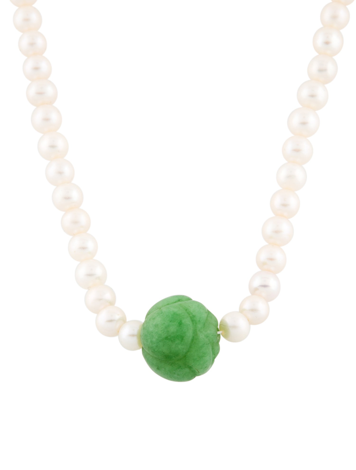 Necklace 18K Pearl & Dyed Quartzite Bead Strand Necklace