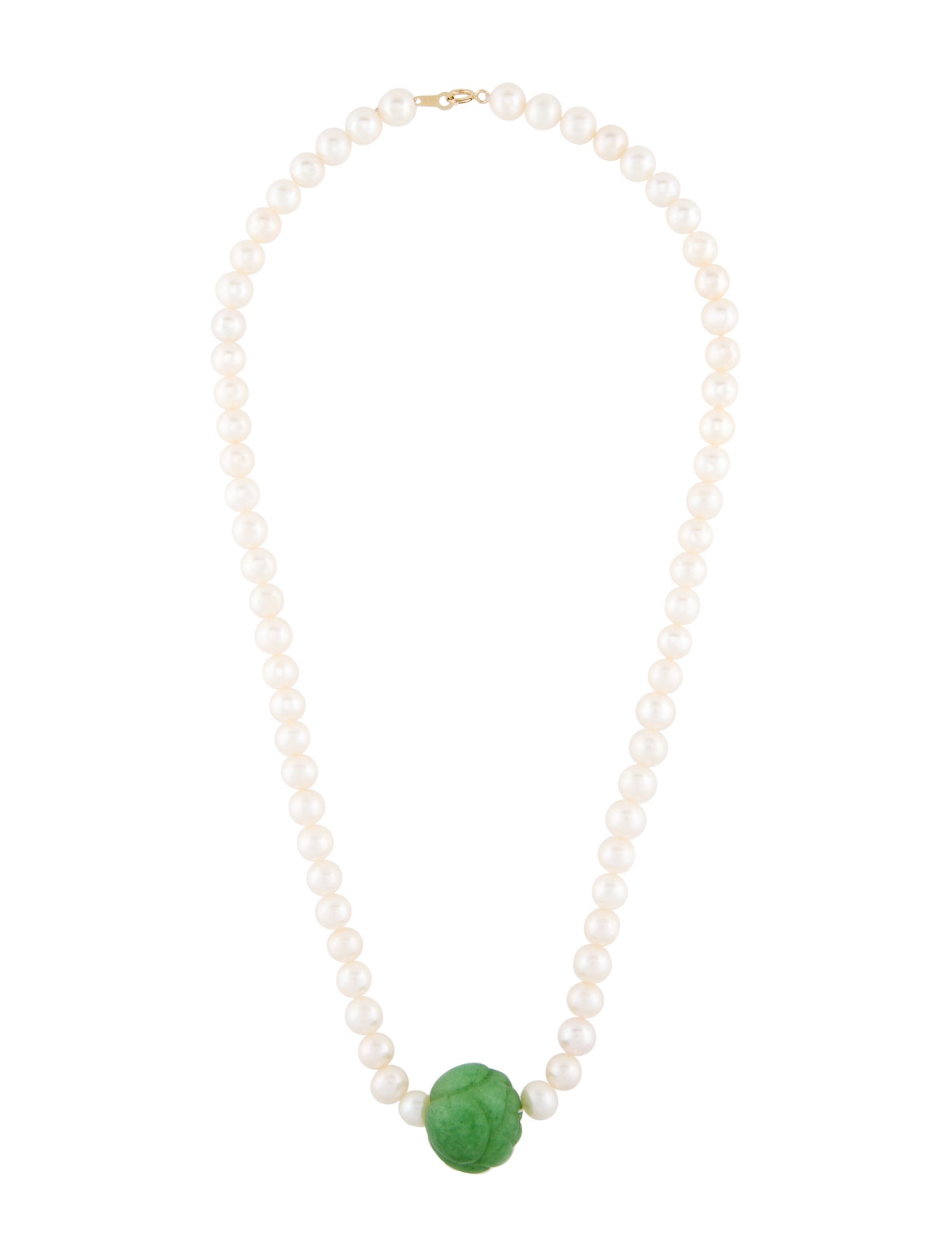 Necklace 18K Pearl & Dyed Quartzite Bead Strand