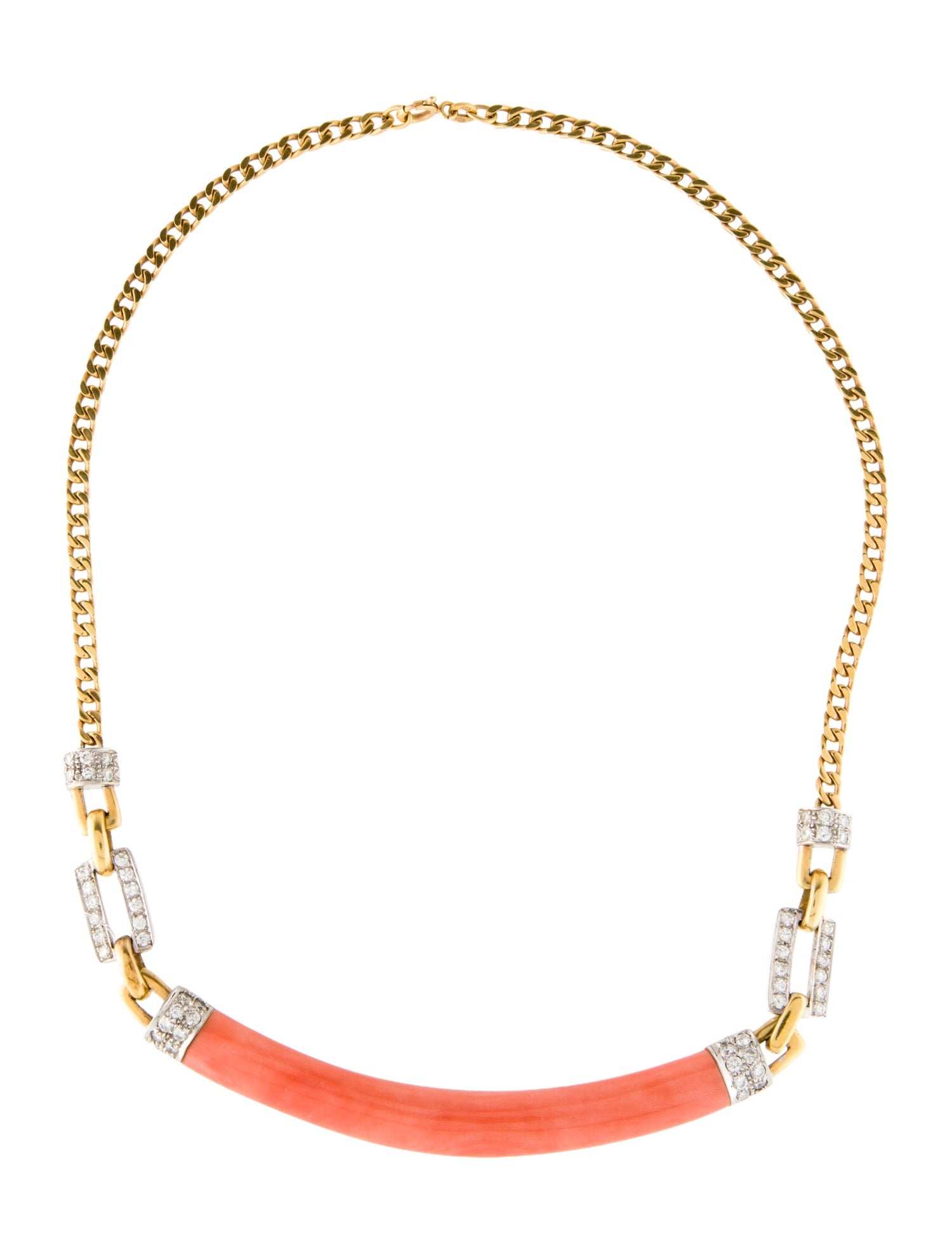 【HERMES】Faites Vos Jeux necklace, large model Hermès Horn Faites Vos Jeux Large Necklace - 18K Yellow Gold