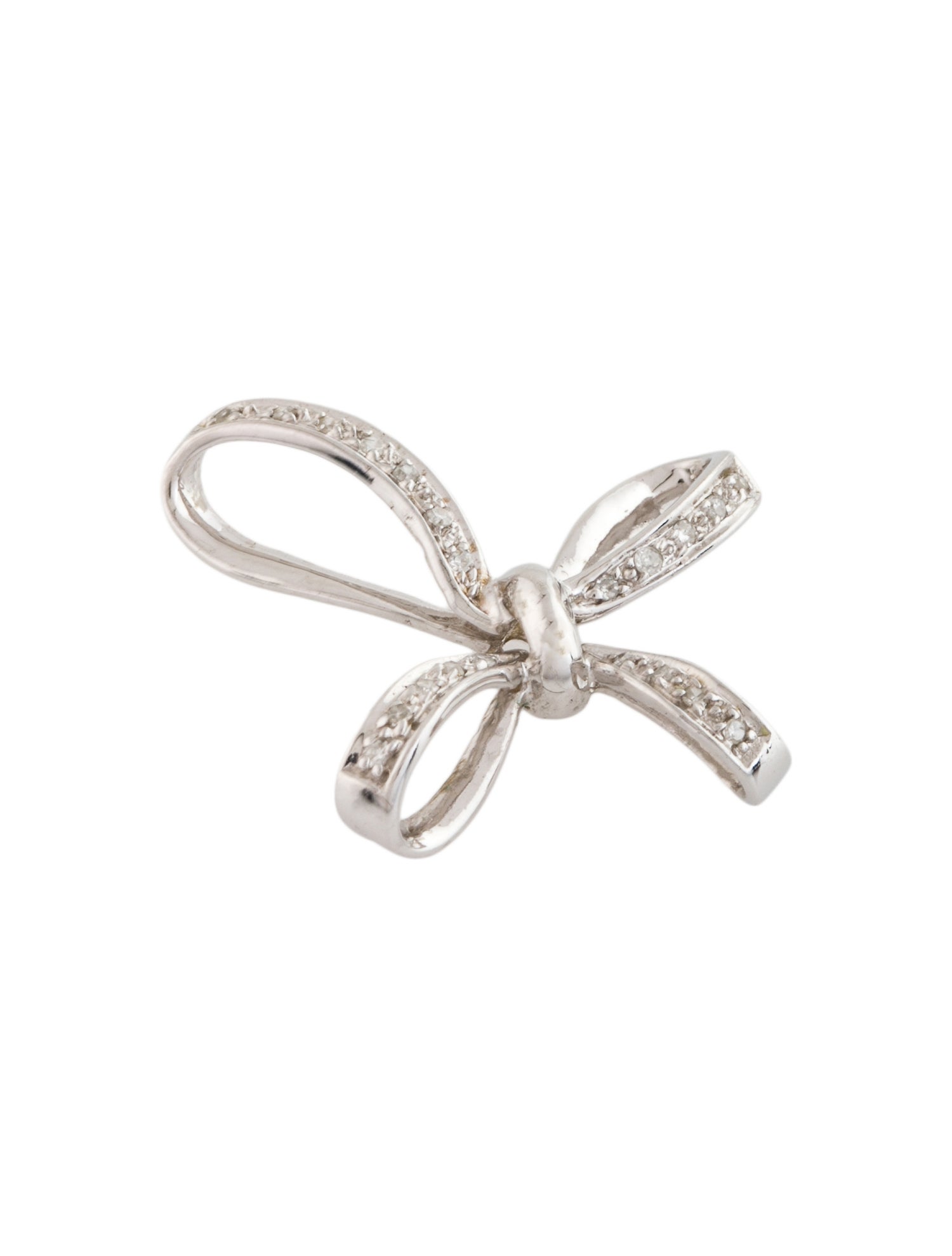 Necklace 14K Diamond Bow Pendant