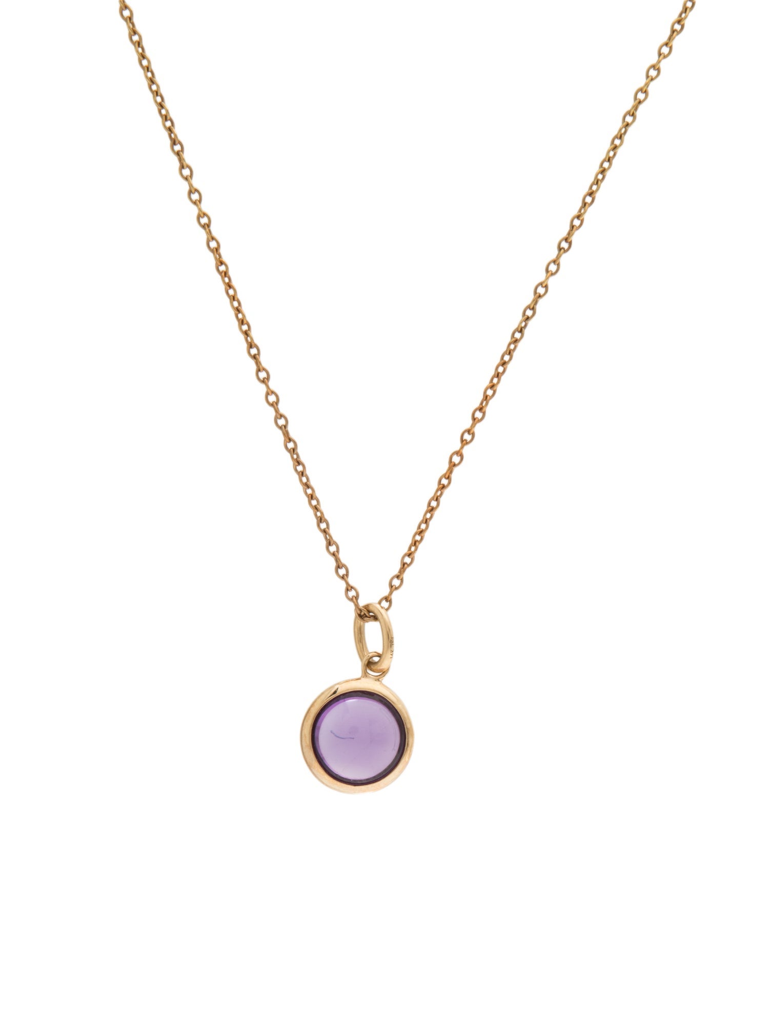 Necklace 14K Amethyst Pendant Necklace