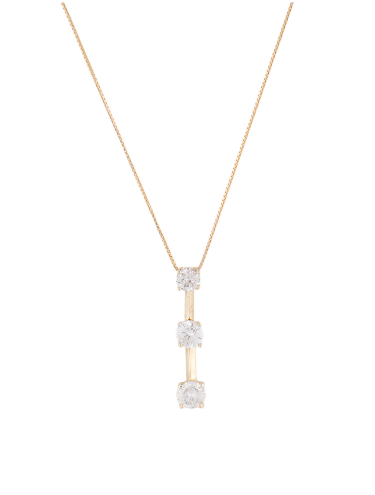Necklace 14K 1.00ctw Diamond Pendant Necklace